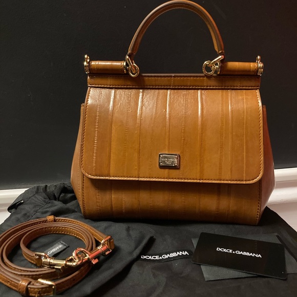 Dolce & Gabbana Handbags - *Sold Privately* DOLCE & GABBANA Small Sicily Eel Leather Bag
